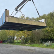 Prefab platte daken geplaatst door ECOPREFAB